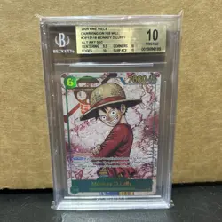 2025 ONE PIECE CARRYING ON HIS WILL #OP13118 MONKEY D. LUFFY BECKETT PRISTINE 10 - Image 1