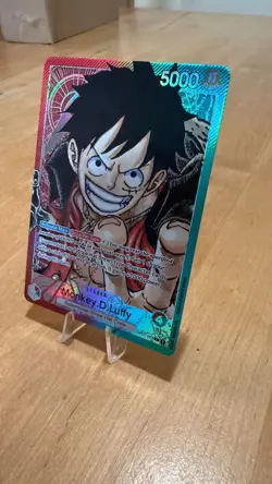 ONE PIECE Romance Dawn Monkey D. Luffy OP01 003 Alt Art Lead Pre Errata EX/NM - Image 3