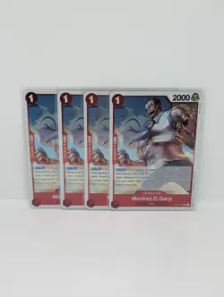 4x Monkey.D.Garp OP13-016 R - One Piece TCG English Playset Red Blue Ace NM - Image 1