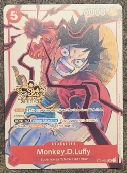 Monkey D Luffy 3rd Anniversary Tournament 3 Brothers Pack ST01-012 One Piece - Image 1