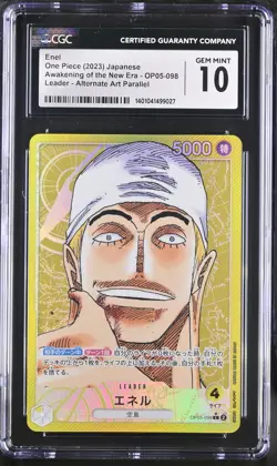 CGC 10 GEM MINT Japanese ONE PIECE 2023 ENEL OP05-098 ALTERNATE ART - Image 1