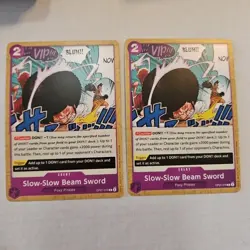 2X One Piece Slow-Slow Beam Sword (OP07-076/201) OP07 500 Years in the Future NM - Image 1