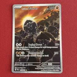 Pokemon TCG Paldean Tauros Scarlet Violet Holo Rare Card 218/193 Paldea Evolved - Image 1