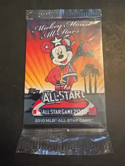2010 Topps Mickey Mouse All-Stars Unopened Pack 5 cards MM1-MM5 Dodgers/Angels - Image 1