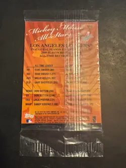 2010 Topps Mickey Mouse All-Stars Unopened Pack 5 cards MM1-MM5 Dodgers/Angels - Image 2