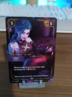 Jinx Rebel Promo OGN 202/298 - Riftbound Origins Stamp - Image 1