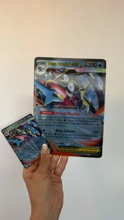 Pokemon - Mega Greninja Ex 081 Black Star Promo and Jumbo Card (No packs incl) - Image 1