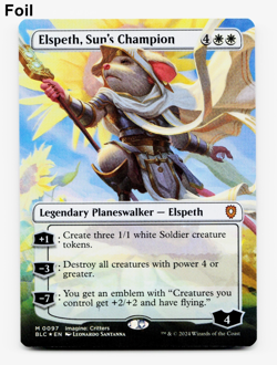 Elspeth, Sun's Champion (Borderless) #97 (Foil) (NM) Bloomburrow BLC Magic MTG - Image 1