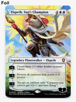 Elspeth, Sun's Champion (Borderless) #97 (Foil) (NM) Bloomburrow BLC Magic MTG - Image 3