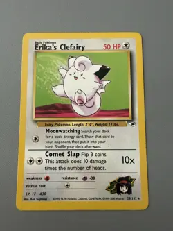Pokemon TCG Erika's Clefairy Gym Heroes 25/132 Regular Rare - Image 1