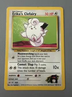 Pokemon TCG Erika's Clefairy Gym Heroes 25/132 Regular Rare - Image 4