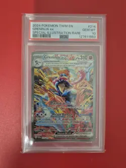 PSA 10 Greninja ex 214/167 Special Illustration Rare Twilight Masquerade Pokemon - Image 1