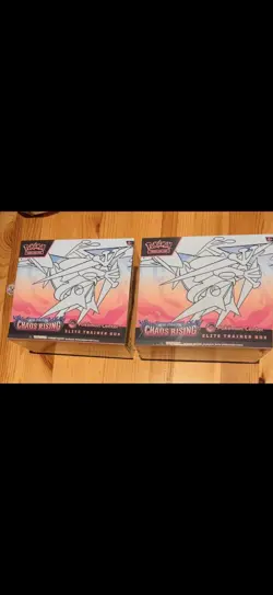 2 X POKEMON CENTRE CHAOS RISING ELITE TRAINER BOX SEALED BRAND NEW - Image 1
