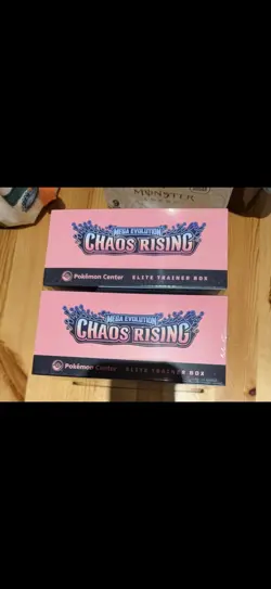2 X POKEMON CENTRE CHAOS RISING ELITE TRAINER BOX SEALED BRAND NEW - Image 2