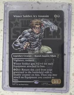 MTG Winter Soldier, Icy Assassin 0377 Borderless Marvel Super Heroes MSH NM - Image 1
