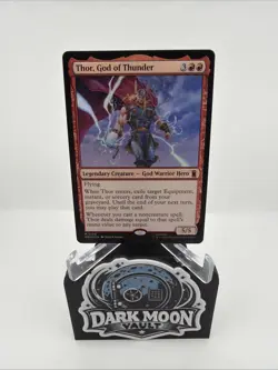 MTG Foil Thor, God of Thunder Card #156 Marvel Super Heroes NM Magic - Image 1