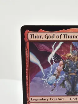 MTG Foil Thor, God of Thunder Card #156 Marvel Super Heroes NM Magic - Image 4
