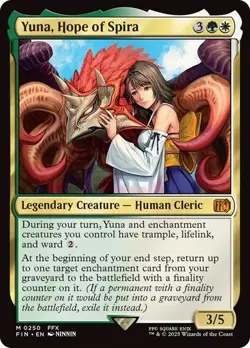 Yuna, Hope of Spira FINAL FANTASY MTG MAGIC LEGENDARY HUMAN CLERIC MYTHIC - Image 1