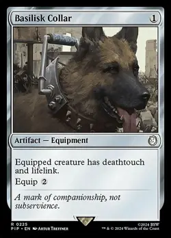 Magic The Gathering MTG BASILISK COLLAR Fallout NM Near Mint - Image 1