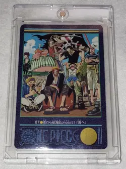 One Piece Visual Adventure No.87 Shanks Luffy To the Sea Carddass Bandai 2001 - Image 1