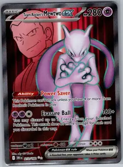 Team Rocket's Mewtwo ex 213/182 SV10: Destined Rivals - Pokemon Card - NM - Image 1