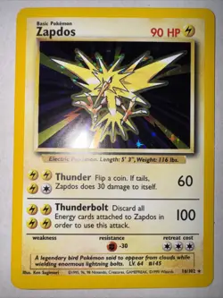 Pokemon Zapdos Holo Rare Card 16/102 Base Set Lightly Played - Image 3