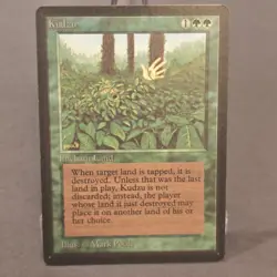 MTG Beta "Kudzu" Magic The Gathering LP/NM Land Slightly Rolled Corner - Image 1