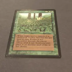 MTG Beta "Kudzu" Magic The Gathering LP/NM Land Slightly Rolled Corner - Image 5