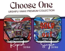 Pokemon RAPID or SINGLE STRIKE URSHIFU VMAX PREMIUM COLLECTION TCG Cards, Sealed - Image 1