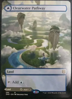 MTG *Clearwater Pathway Borderless X1* (MP) Zendikar Rising Magic The Gathering - Image 1