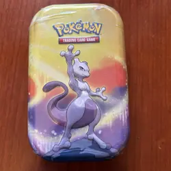 Pokemon TCG 2025 Kanto Mini Tin mewtwo Factory Sealed 2 Booster Packs L24 Cards - Image 1