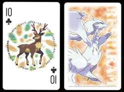 2010 Sawsbuck 10 of Clubs Pokemon Black & White Reshiram Playing Card Japan - Image 1