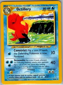 Octillery 34/64 Non Holo Neo Revelation - Pokemon Card - NM - Image 1