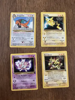 Pokemon Card Lot WOTC Set Movie Promo Stamp Original WB - All 4 Black Star Promo - Image 1
