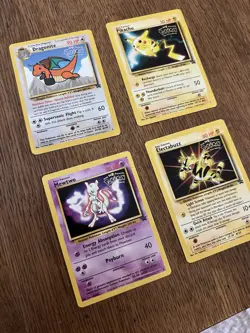 Pokemon Card Lot WOTC Set Movie Promo Stamp Original WB - All 4 Black Star Promo - Image 3