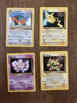 Pokemon Card Lot WOTC Set Movie Promo Stamp Original WB - All 4 Black Star Promo - Image 4