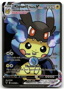 Pokemon M Charizard-X Pikachu VCOS Holographic Cosplay Card - Image 1