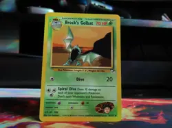 Brock’s Golbat Gym Heroes LP Pokemon Card WOTC Vintage Kanto - Image 1