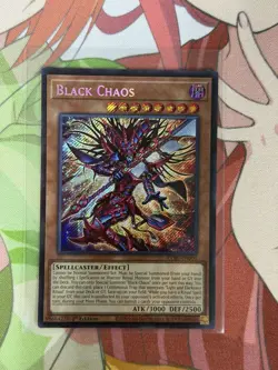 YuGiOh Chaos Origins BLACK CHAOS - Secret Rare Holo Card #CORI-EN001 - Image 1