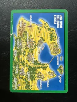 Venusaur 000 Pokemon Card Carddass 1996 Town Map Green Japanese BANDAI Damaged - Image 2