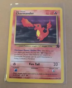 1995 POKEMON CHARMANDER 50/82 TEAM ROCKET SET PRE OWNED USED CARD - Image 1