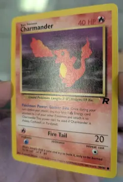 1995 POKEMON CHARMANDER 50/82 TEAM ROCKET SET PRE OWNED USED CARD - Image 3