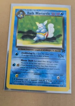 1995 POKEMON DARK WARTORTLE TEAM ROCKET SET MODERATLY USED CARD - Image 1