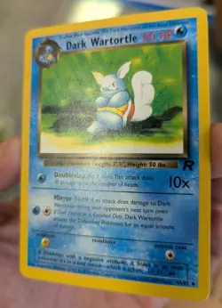 1995 POKEMON DARK WARTORTLE TEAM ROCKET SET MODERATLY USED CARD - Image 3