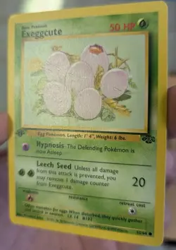1995 POKEMON EXEGGCUTE 52/64 JUNGLE 1ST EDITION PRE OWNED USED CARD - Image 3