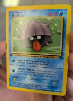 1995 SHELLDER 54/62 1ST EDITION FOSSIL SET PRE OWNED USED CARD - Image 3
