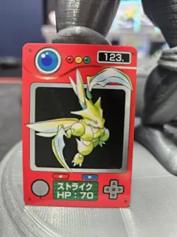Scyther No. 123 Pokemon Pokedex Mini Card Zukan Japanese Nintendo - Image 1