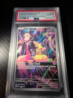 PSA 10 Marnie's Morpeko 206 Scarlet & Violet Black Star Promo Pokemon Card - Image 2