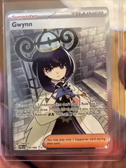 Gwynn Pokemon Pitch Black Full Art Trainer Card 109/084Pre-release In Hand - Image 1