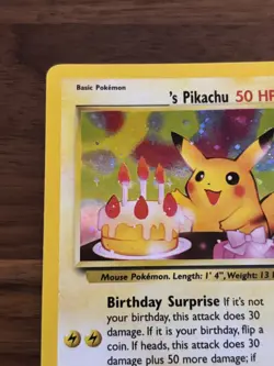 2000 Pokemon Birthday Pikachu Promo Card Wotc 24/53 - Image 2